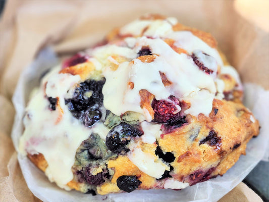 2/27 Cafe Day - Mixed Berry Scones (Raspberry & Blue)