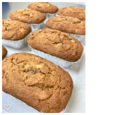 Wednesday, 11/27 Buggy Delivery - Fresh Apple Bread with Cider Glaze (mini loaf)